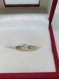 Złoty pierścionek z diamentami złoto 585 rozmiar 14