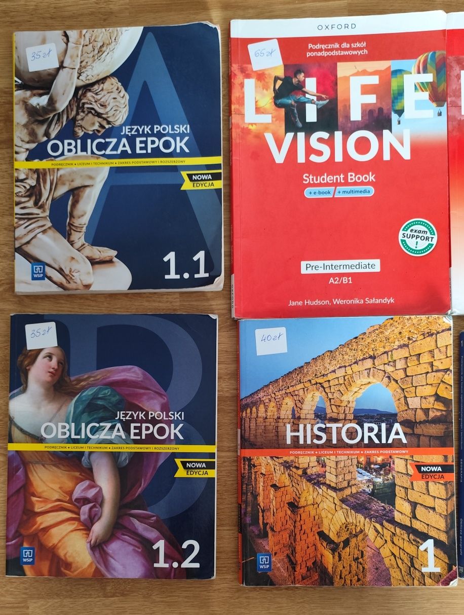 Podręczniki do 1  klasy Liceum i Technikum