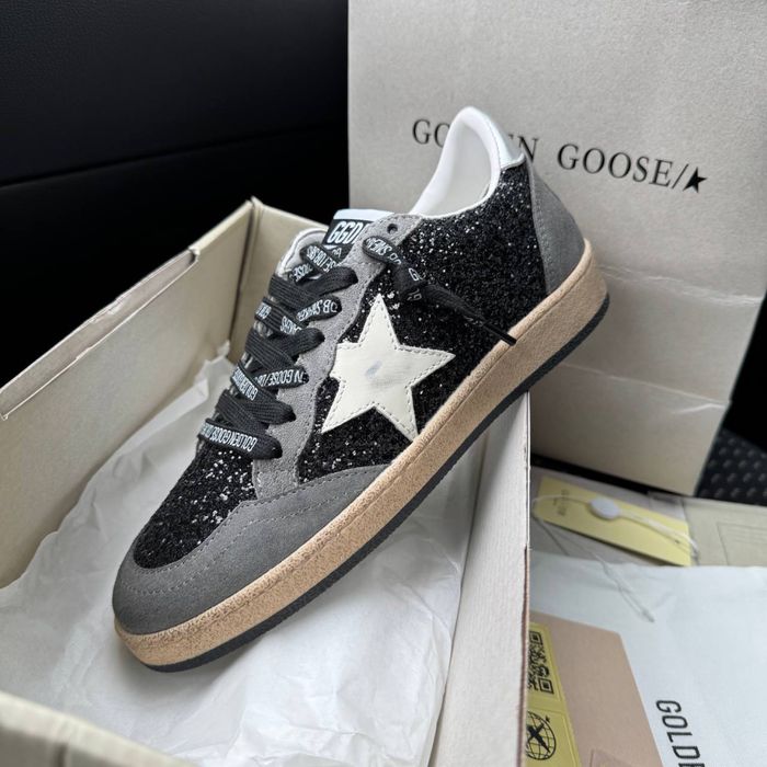 Жіночі кеди кросівки голден гуси Golden Goose black grey premium