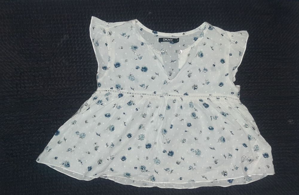 Lekka przewiena bluzka na lato upały r. 128, 8 Lat, bawełna DKNY