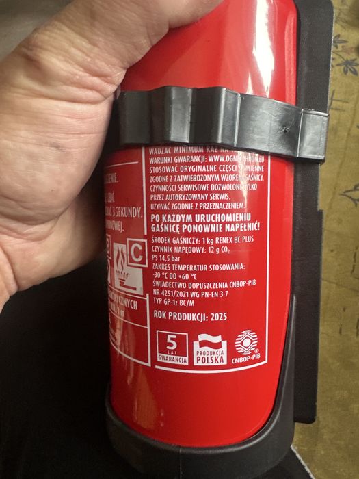 Вогнегасник автобобільний ,порошковий,Польща 2025рік