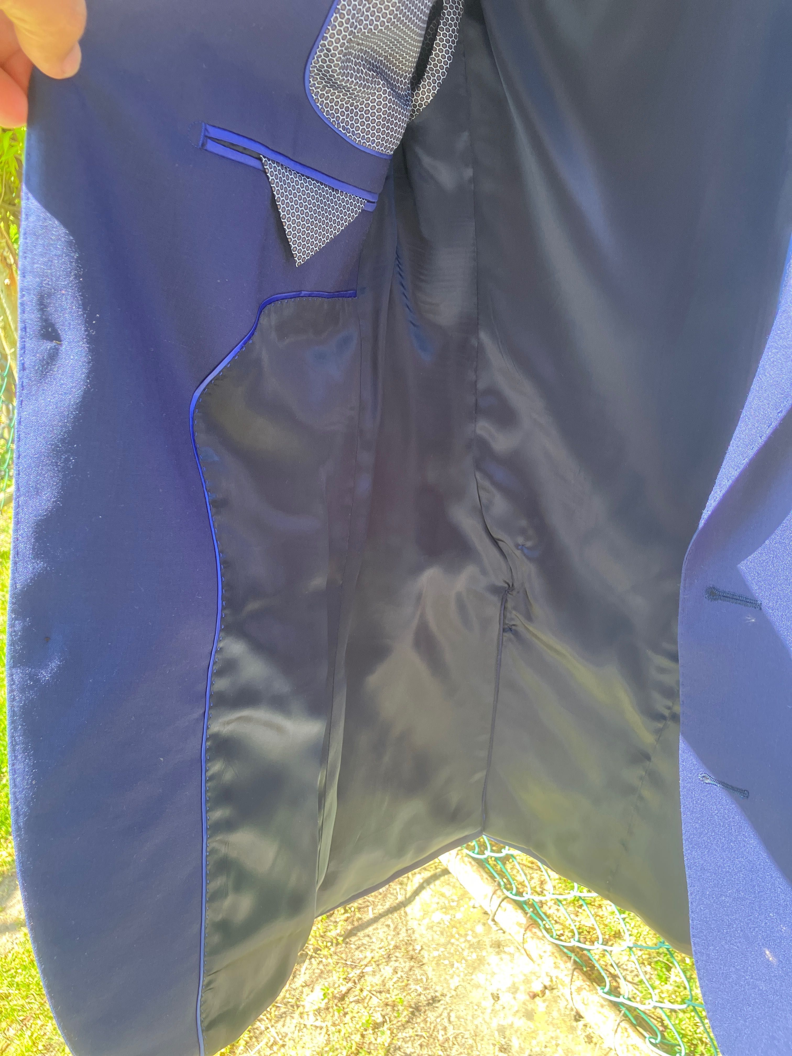 Marynarka męska Eur 46 180/92A granatowa, 100% wool, tailored fit, M&S