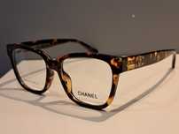 CHANEL panterkowe nowe okulary zerówki oprawki złote