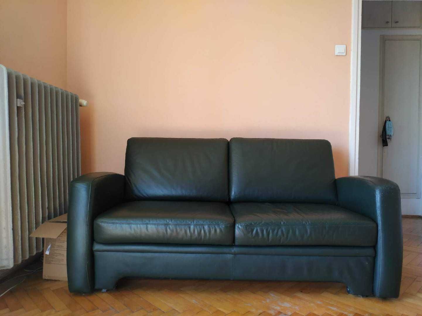 Sofa dwuosobowa - skóra