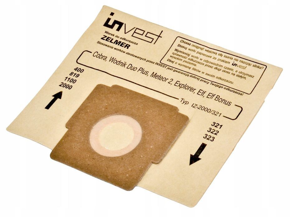 Worek papierowy Invest IZ-2000/321 do odkurzacza