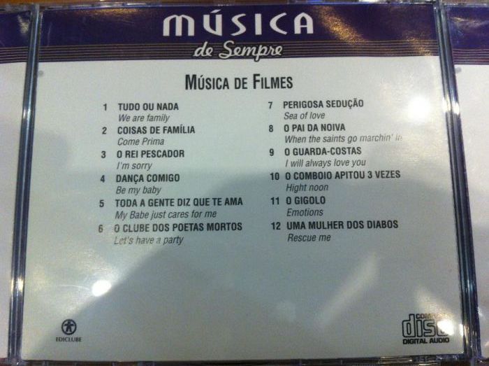 Conjunto de 4 CDS de Musica de Filmes