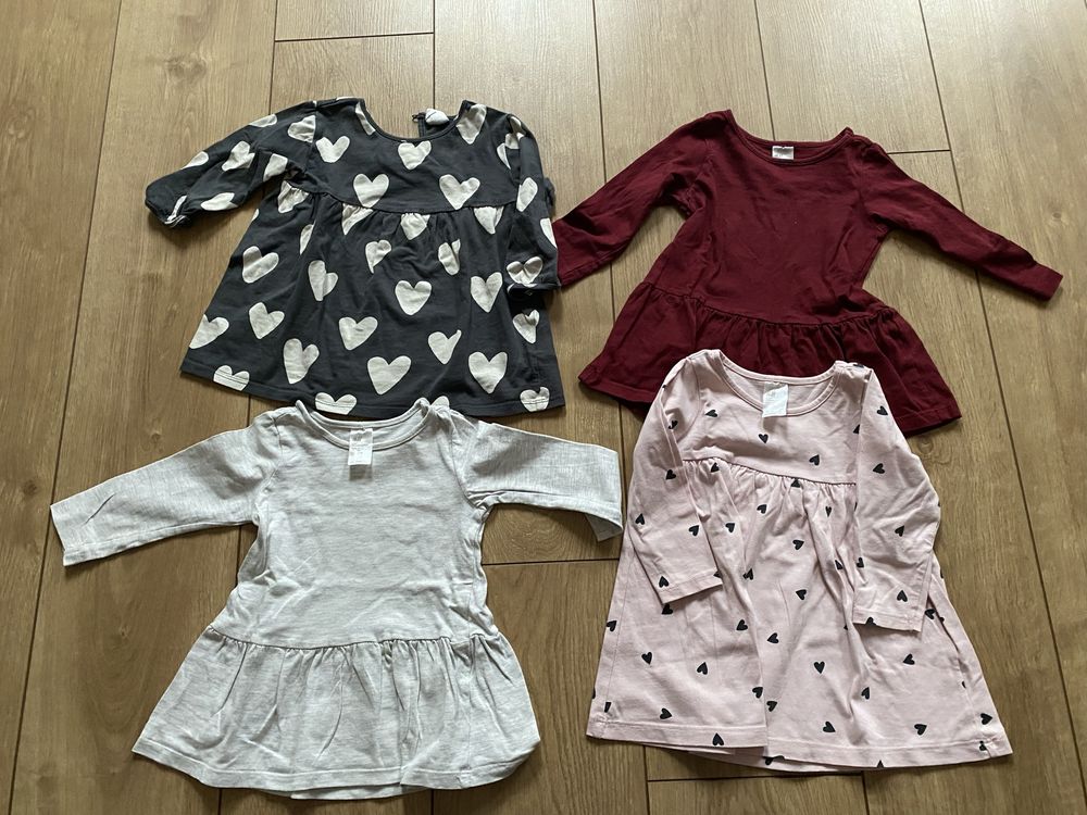 4 sukienki H&M r 74