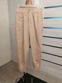 Sinsay - extra beżowe spodnie /gumka w nogawce XS/S/M