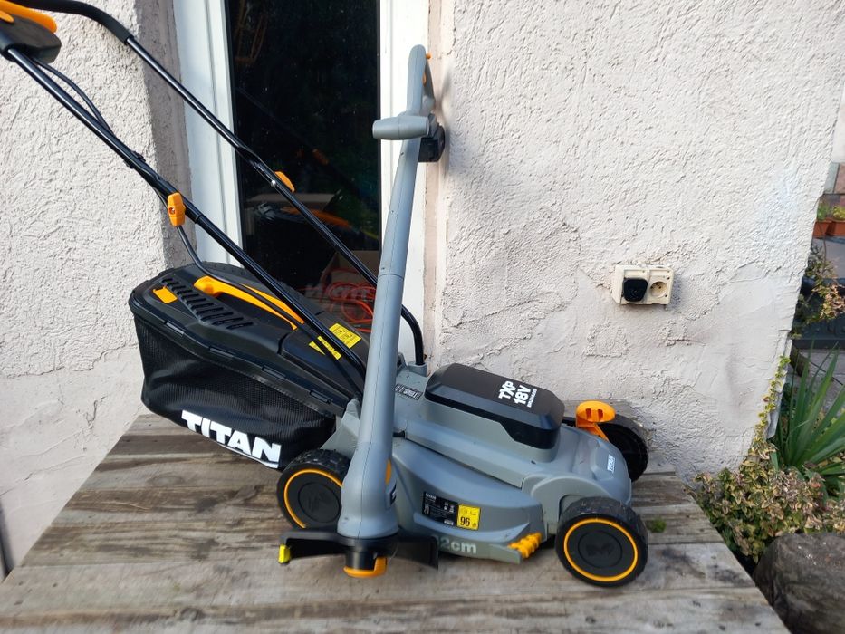Zestaw Kosiarki Akumulatorowej TITAN 18V 32 cm i Podkaszarki 23cm