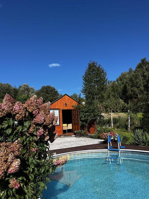 Domek w Żywcu nad jeziorem z basenem/balią