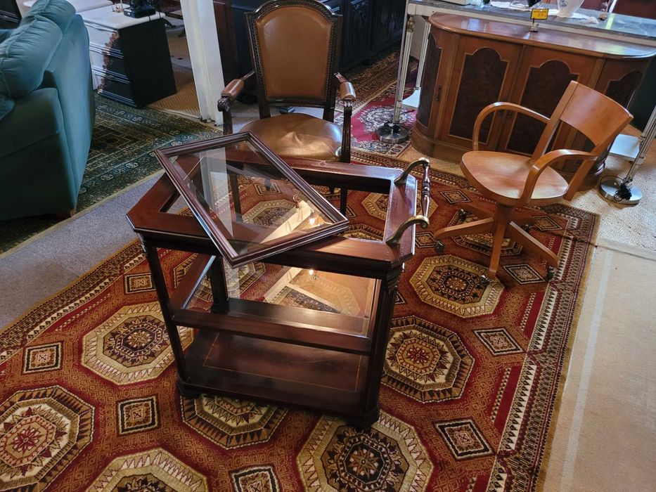 Carrinho bar em madeira com tabuleiro amovível - óptimo esta