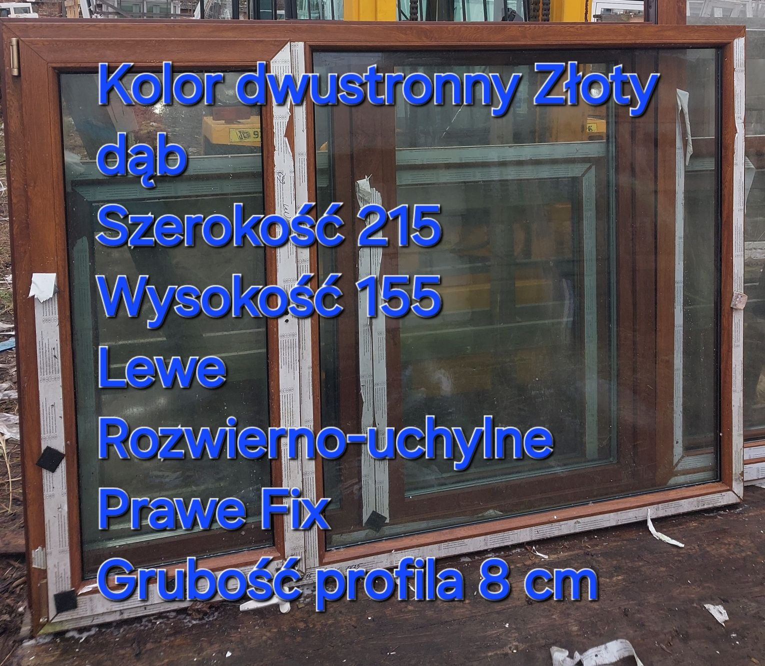 Okno Antracyt 136x137 3 szyby 3 uszczelki Fix -30%
