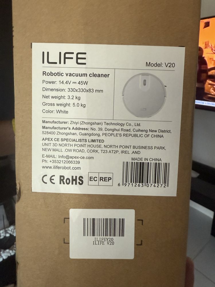 ILIFE V20 Robotic Vacuum Cleaner with SoF Navigation