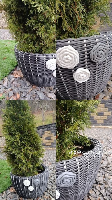 Кашпо з ротану різні форми