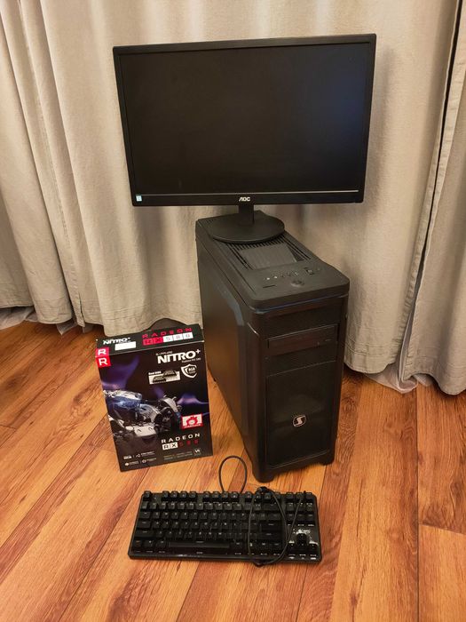 Gamingowy Win11 i3 10gen 4.3GHz turbo 8GB RAM RX580 8GB;256NVMe klaw+M