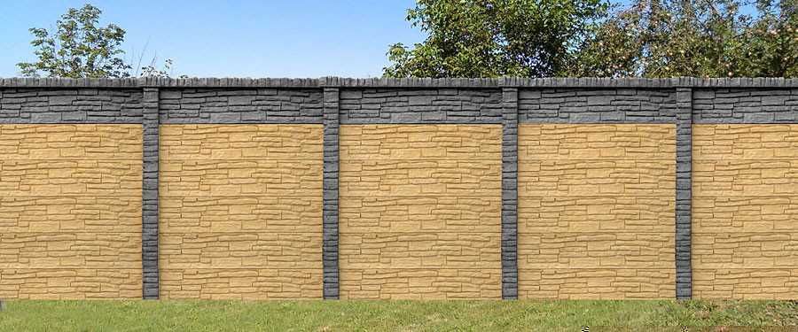 Dwustronne ogrodzenia beton barwiony w masie wys 1,85