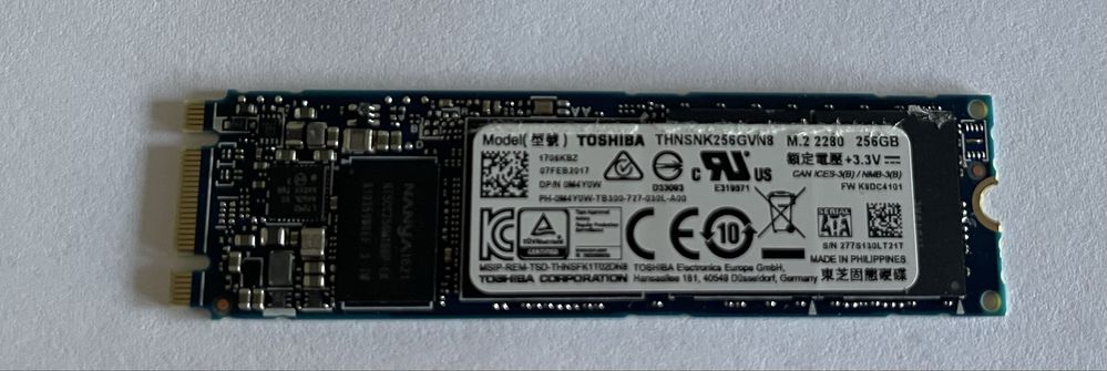 SSD m.2 2280 256gb Sandisk Toshiba