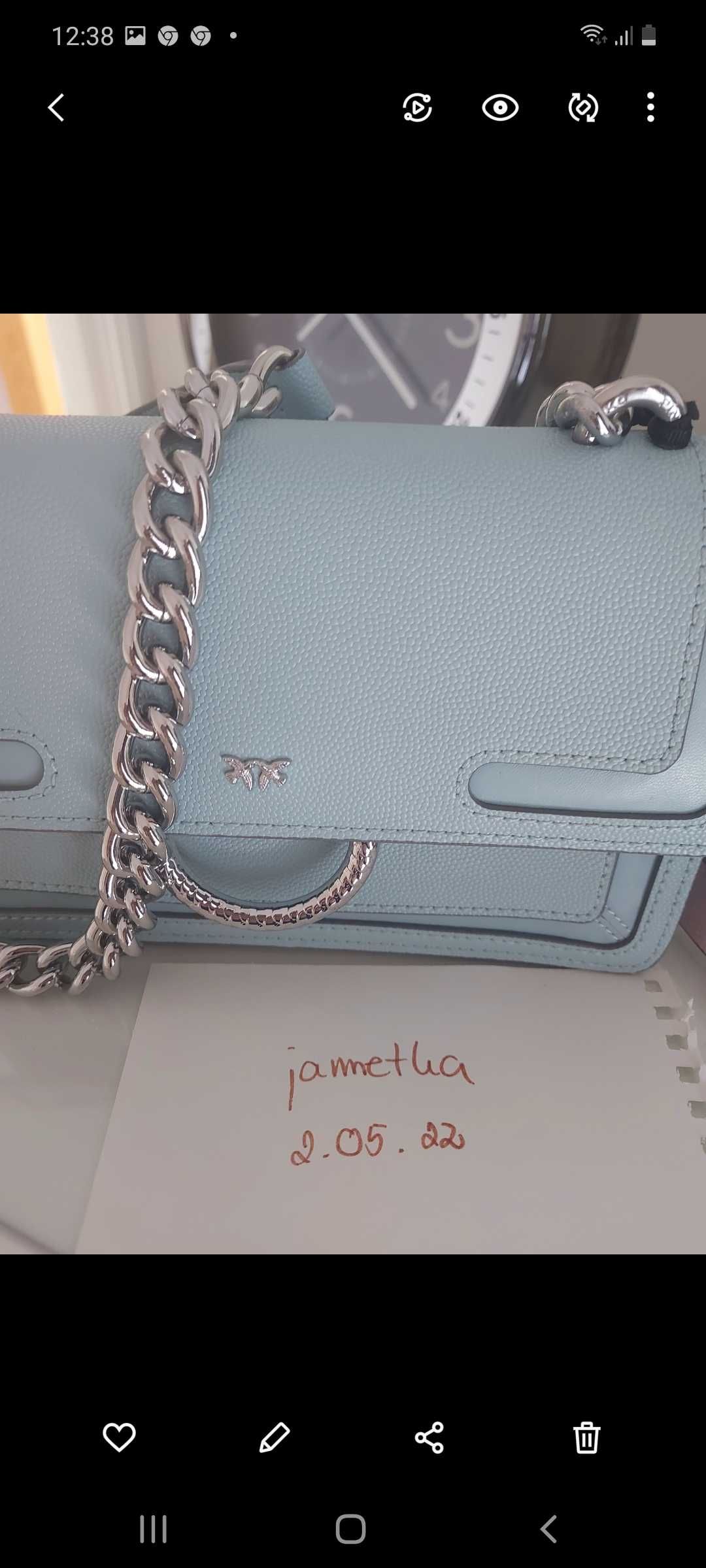 Pinko Love Tracolla T68 Aqua Green