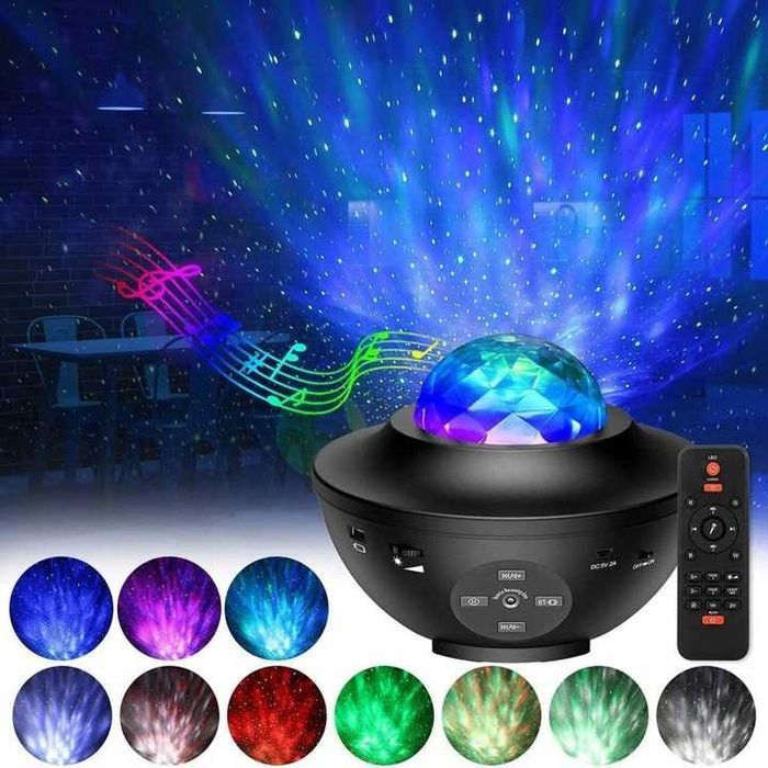 PROJEKTOR GWIAZD Rzutnik Nieba Lampka Nocna Głośnik BLUETOOTH