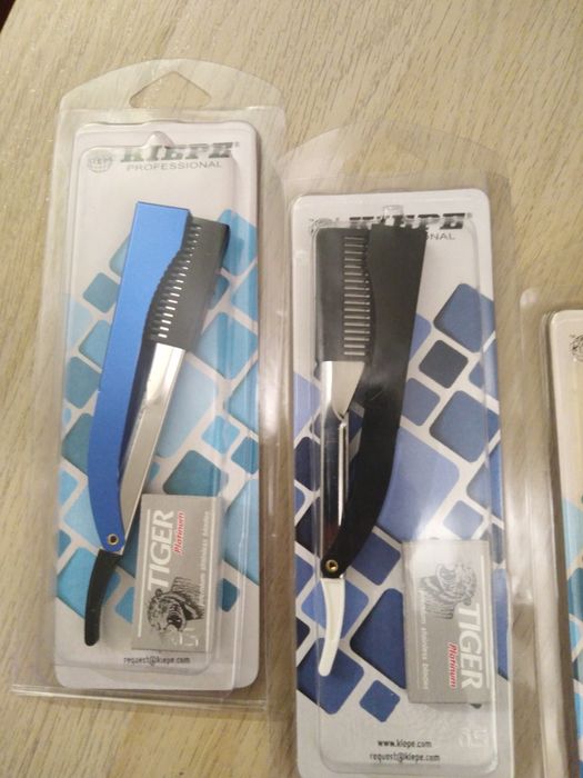 Navalha Kiepe profissional + cx 5 lâminas jaguar ou Lord