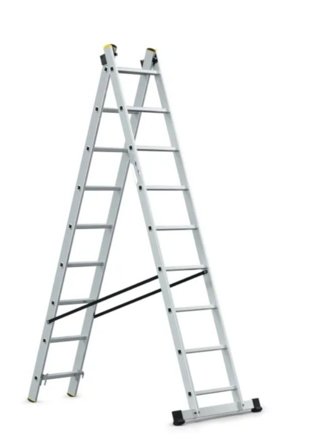 Drabina aluminiowa 2x9 domowa wzmocniona promocja