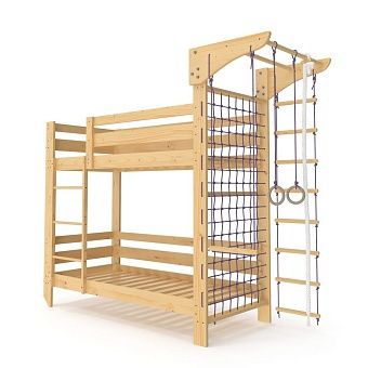 Двоповерхове ліжко спортивне шведська стінка турнік