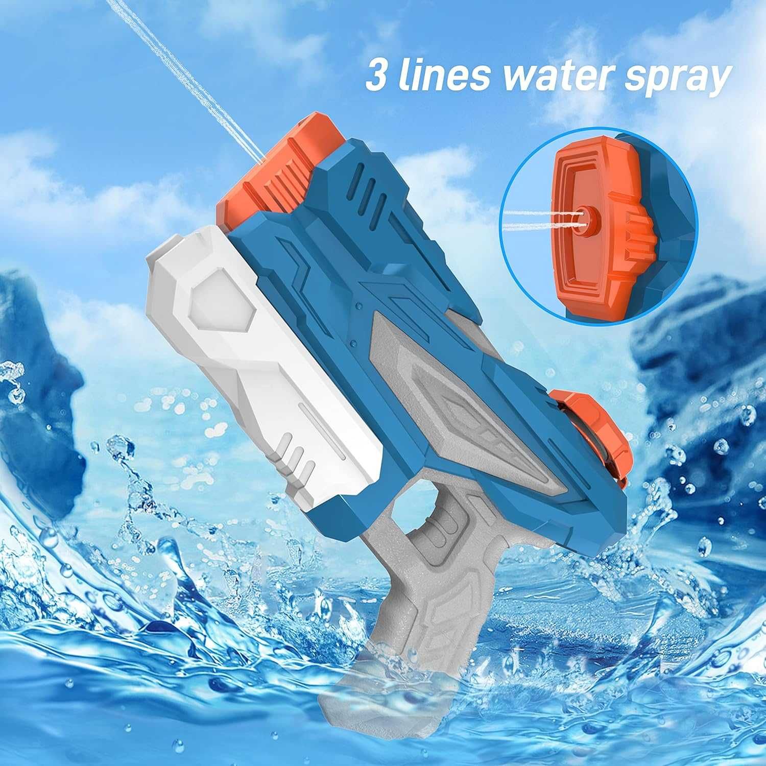 Pistolet na wodę dla dzieci zestaw 4 sztuki 300 ml P959