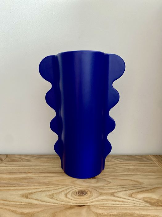 Ikea Doftbraken wazon niebieski modern unikat