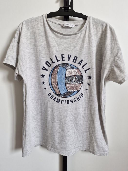 Bluzka Mango 164 cm Cekiny Siatkówka