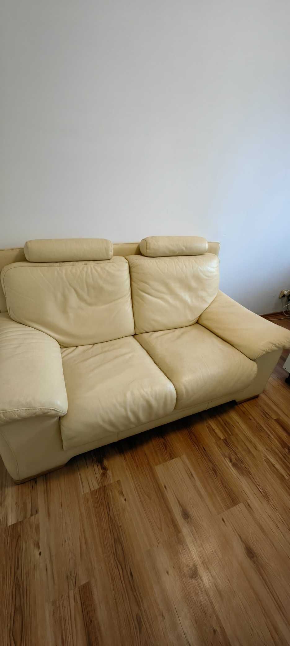 SOFA kanapa w skórze natur