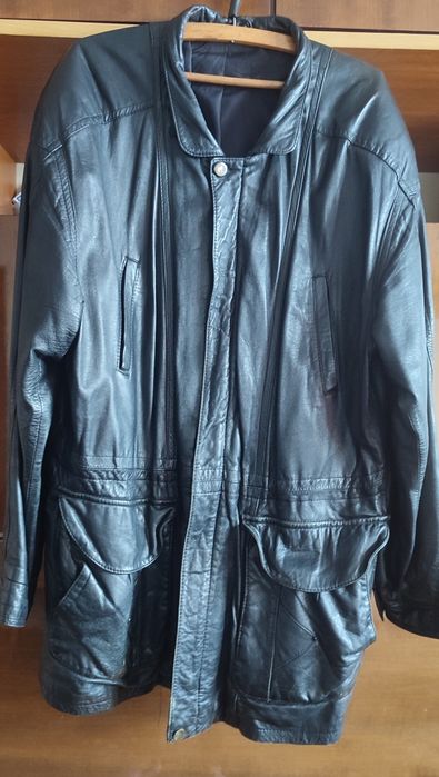 Kurtka skórzana męska w stylu PRL
