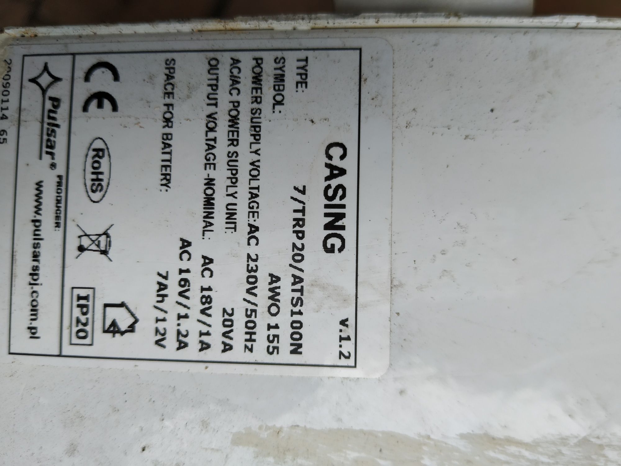 alarm system, Transmitter Ats 100, pulsar awo 155 nadajnik