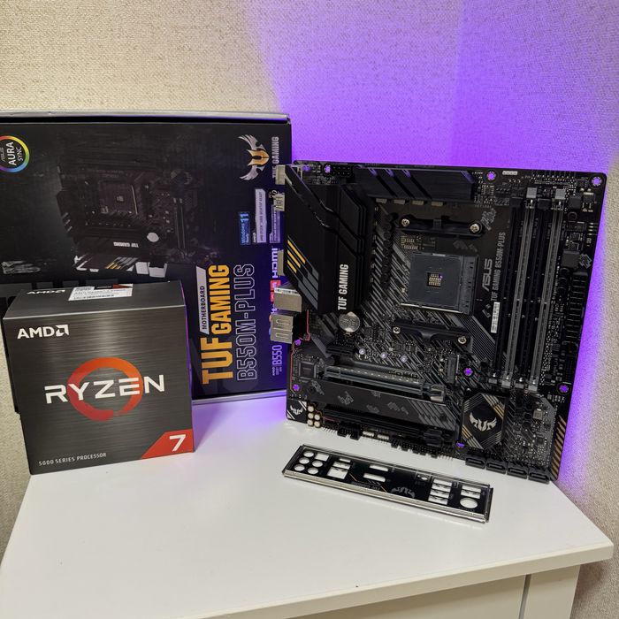 Комплект Ryzen 7 5700X, B550 Asus Tuf материнська плата