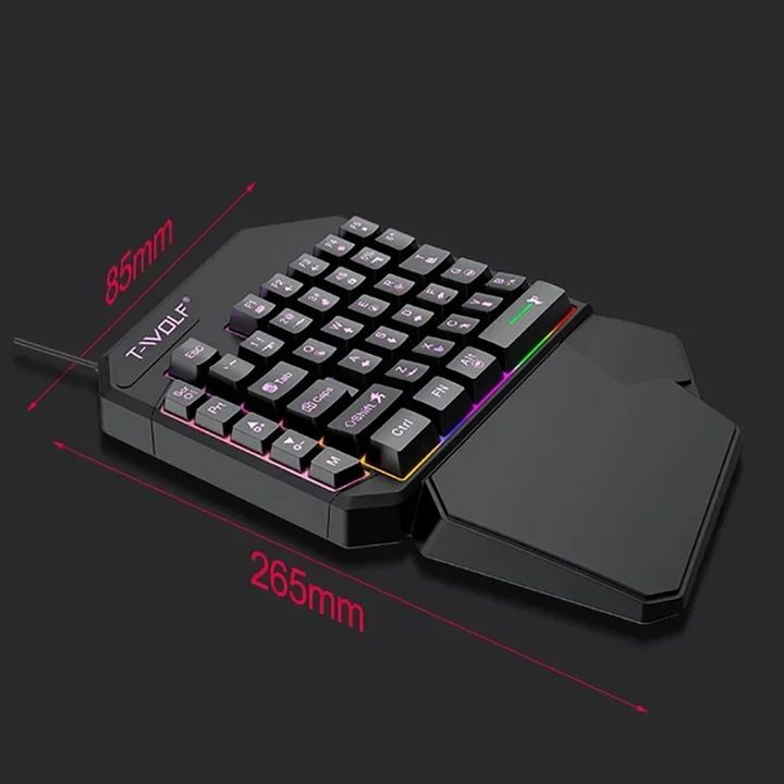 Klawiatura Dla Graczy Na Rękę Gamingowa Led Keypad
