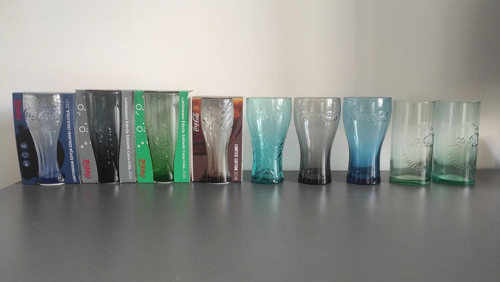 Szklanki limitowanej edycji Coca-Cola - różne modele i kolory