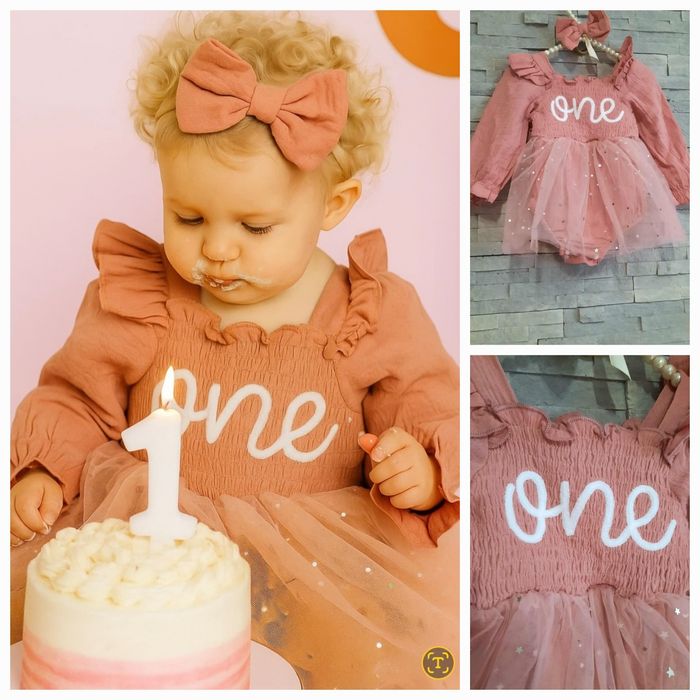 Sukienka z opaską na Roczek nowa