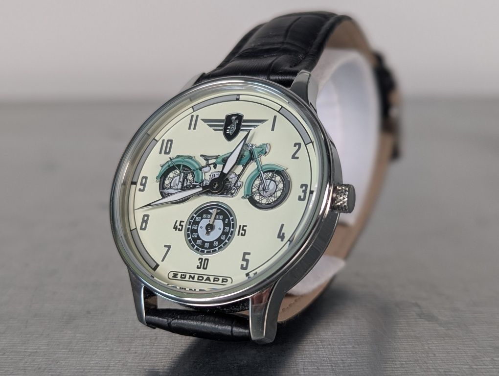 Zündapp motocyklowy zegarek Seiko męski sportowy kwarcowy motocyklisty
