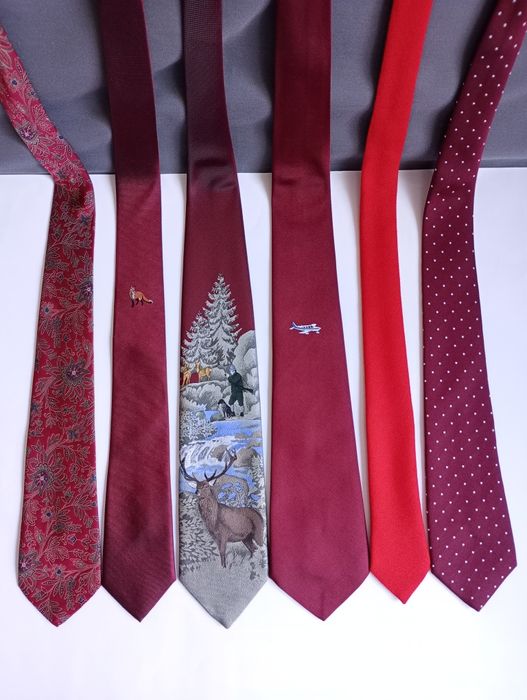 Галстук красный нарядный Бордовый свадьбу Краватка новорічна весільна