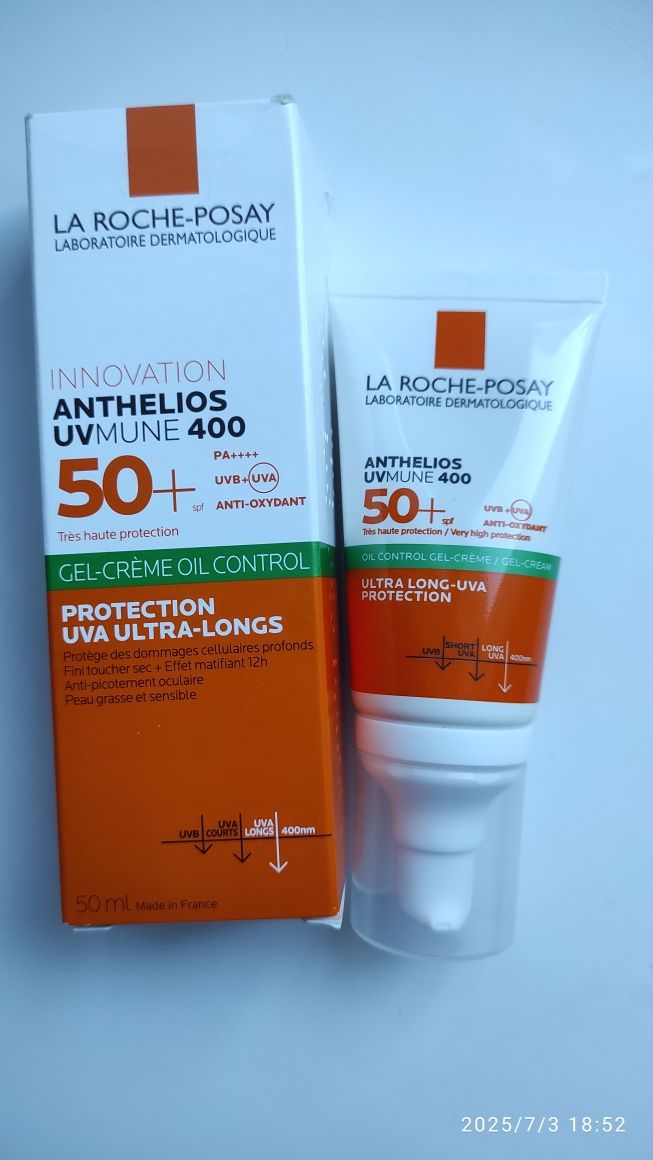 Спф 50+ La roche-posay anthelios oil control gel-cream spf 50+