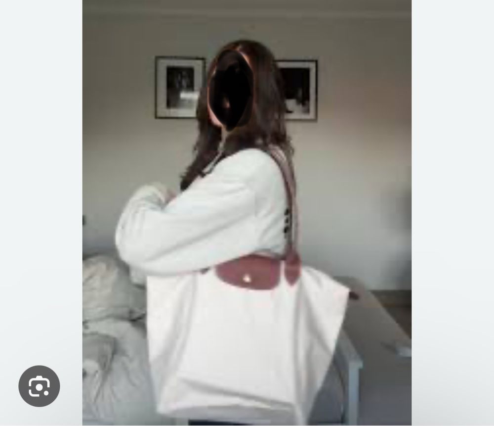 Torebka Longchamp kremowa L
