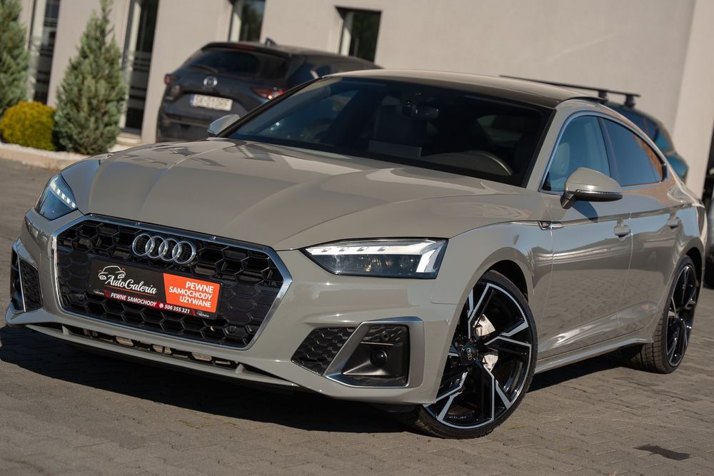 Audi A5 Sportback Mega S Line 40TFSI Skóra Kamera Panorama Ambiente NARDO GREY BLISS MAX