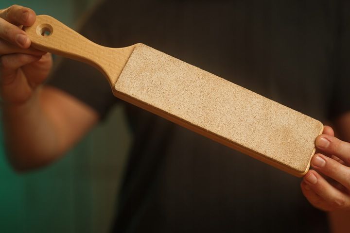Pas Ze Skóry Strop Do Polerowania Noży Bacher Set Z Pastami Polerskimi