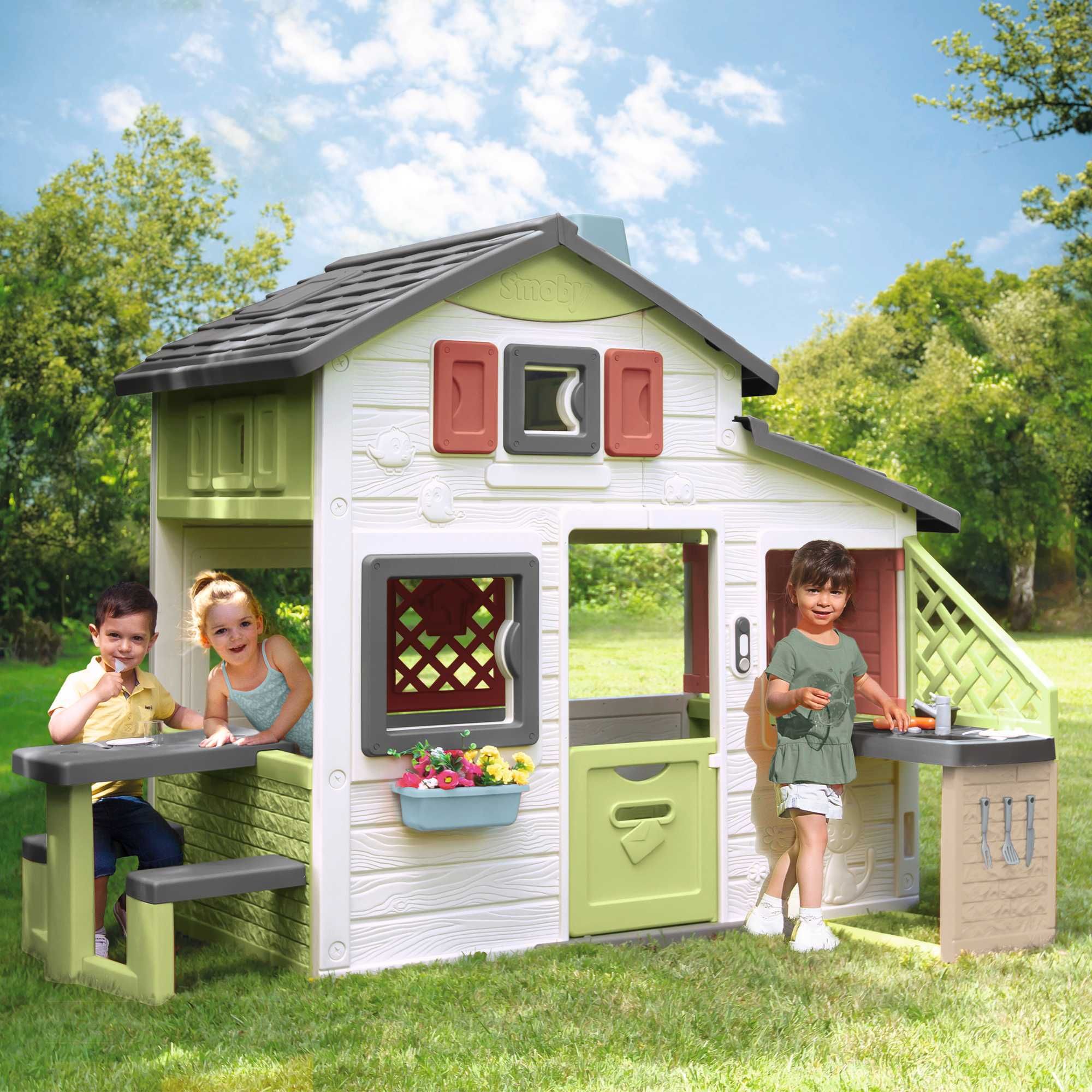 Будинок Smoby Life з лiтньою кухнею, дверним дзвiн. (7600810207)