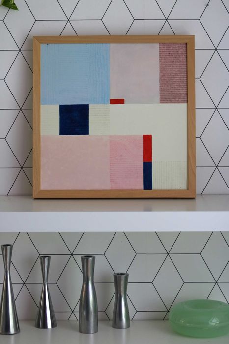 Autorski obraz abstrakcyjny minimalizm, geometria