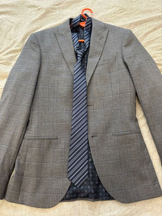 Garnitur męski siary