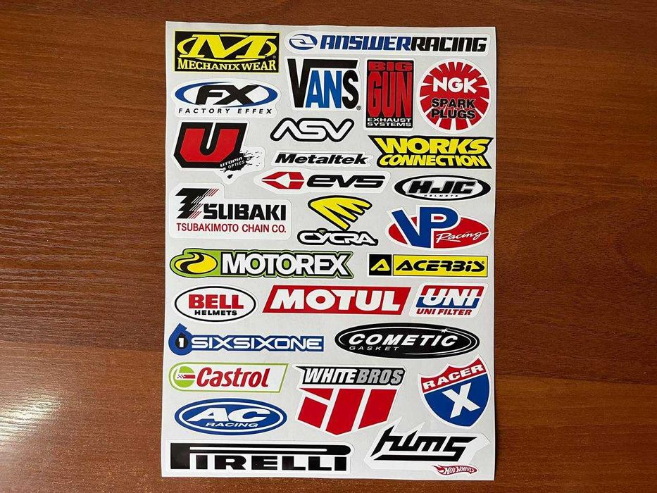 на Мото шолом шлем наклейки МОТО кросс Вінілові набори