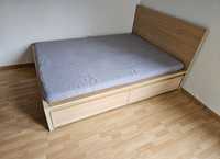 Łóżko Ikea Malm 140x200, 2 szuflady, stelaż, materac GRATIS  dowóz