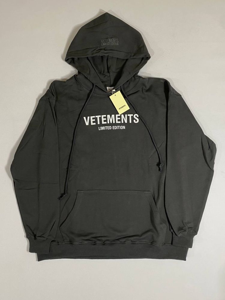 худи Vetements Logo Limited Edition grey hoodie