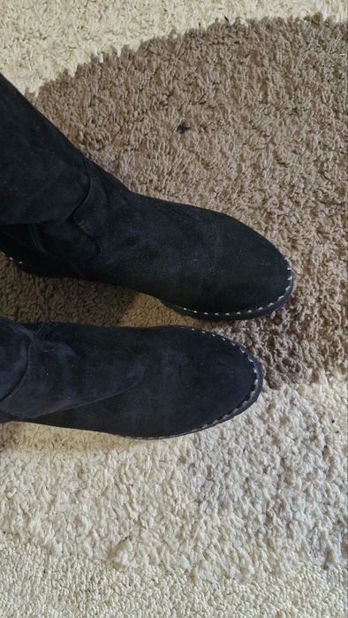 Сапоги замшевые зима 38