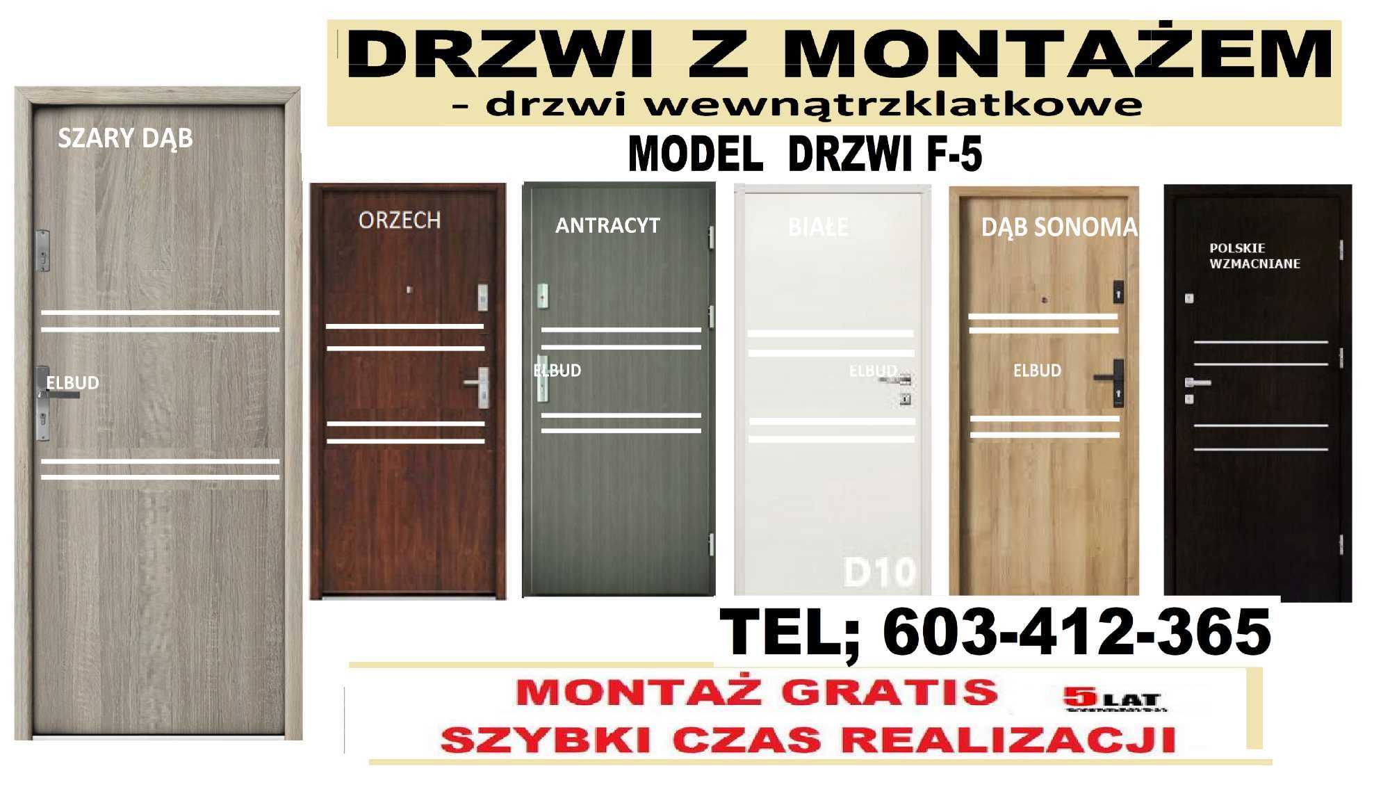 Drzwi WEJŚCIOWE -zewnętrzne do mieszkania w bloku z MONTAŻEM-ocieplone
